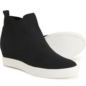 MIA Knit Wedge Heel Sneaker Boots - Size 9